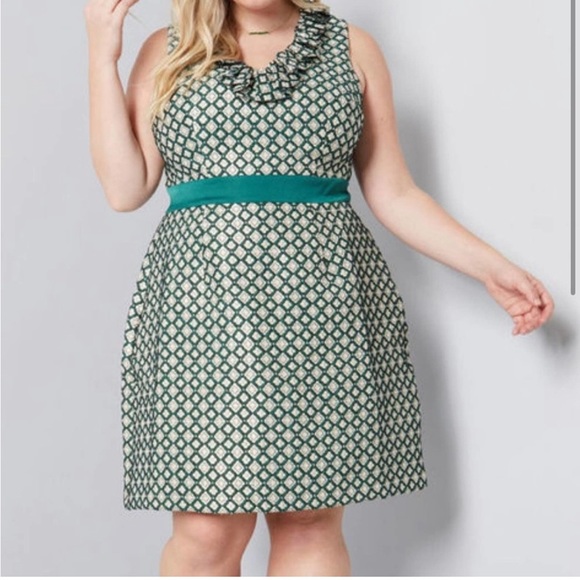 ModCloth x Anna Sui Admiring Eyes Jacquard Brocade Dress. Size 20 - Picture 4 of 12